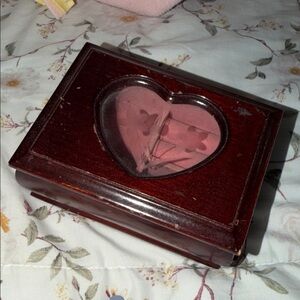 Rustic Vintage Heart Wooden Keepsake Box